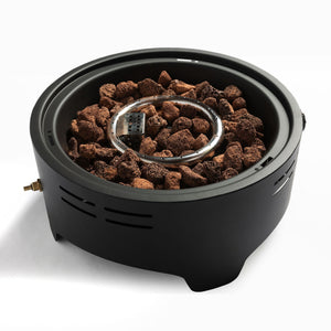 Propane Tabletop Gas Fire Pit, 40000 Btu Round For Outdoor - Black