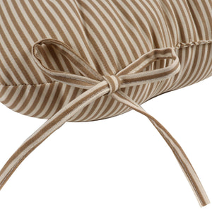 Outdoor Chair Cushions Set of 2 - Beige Striped
