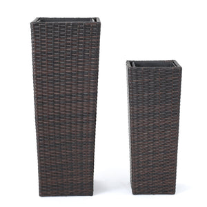 Rattan Flower Pot - Brown