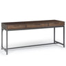 Mid Century Wide Writing Desk with Three Drawers - Multiple Colors