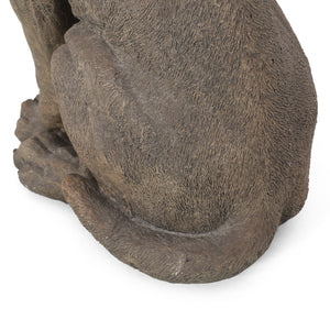 MGO Dog Decor Outdoor Dog Statue - Dark Brown