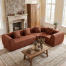 110" Modern Curved L-Shaped Modular Sectional Sofa