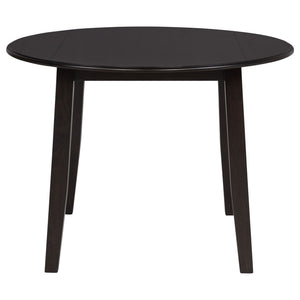 Catley 5-piece Round Drop Leaf Dining Table Set Dark Coffee