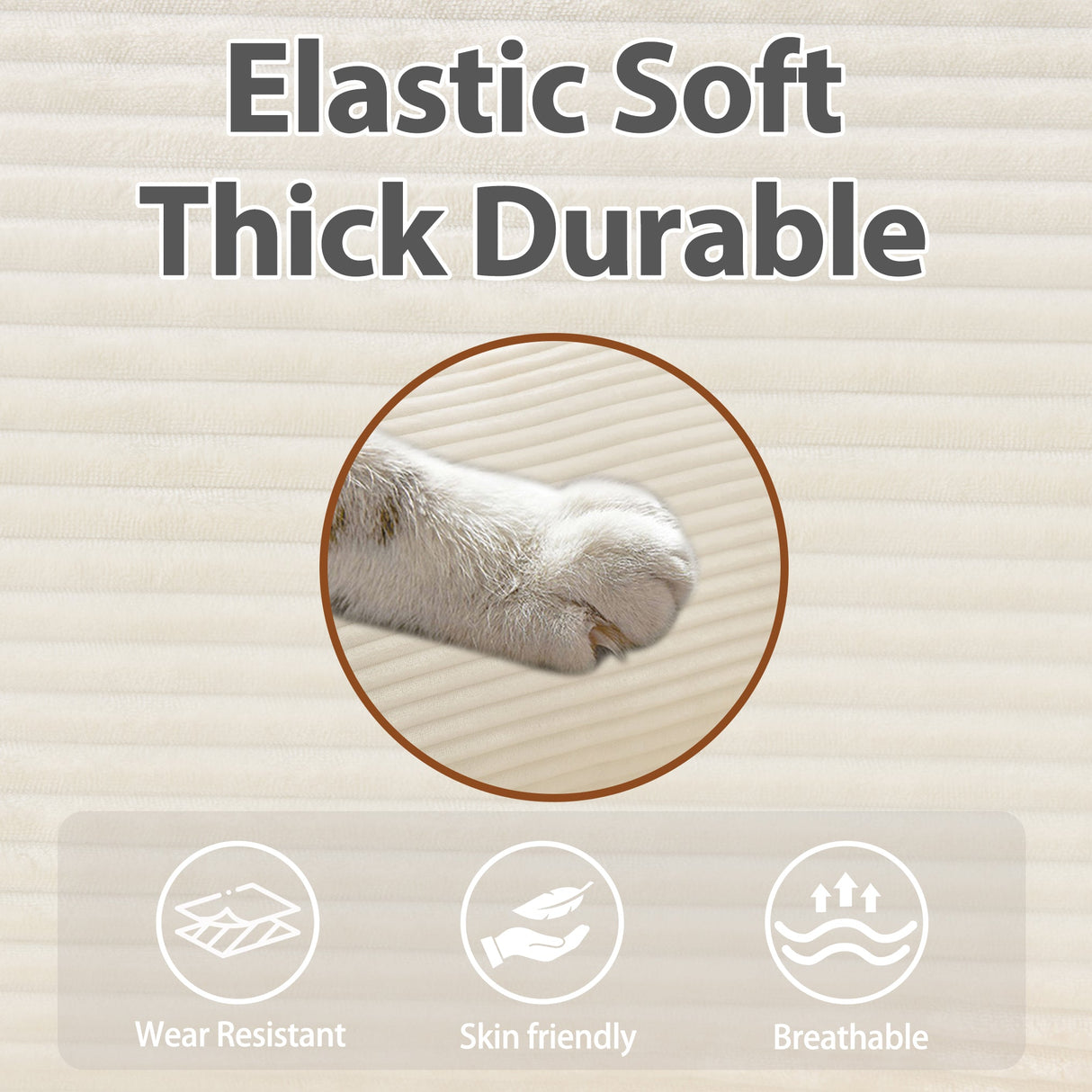 136" Plush Cloud 3-seater Sofa: Modular Design with Footstools