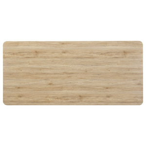 Galahan - Rectangular Dining Table With Twisted Pedestal Base - Oak