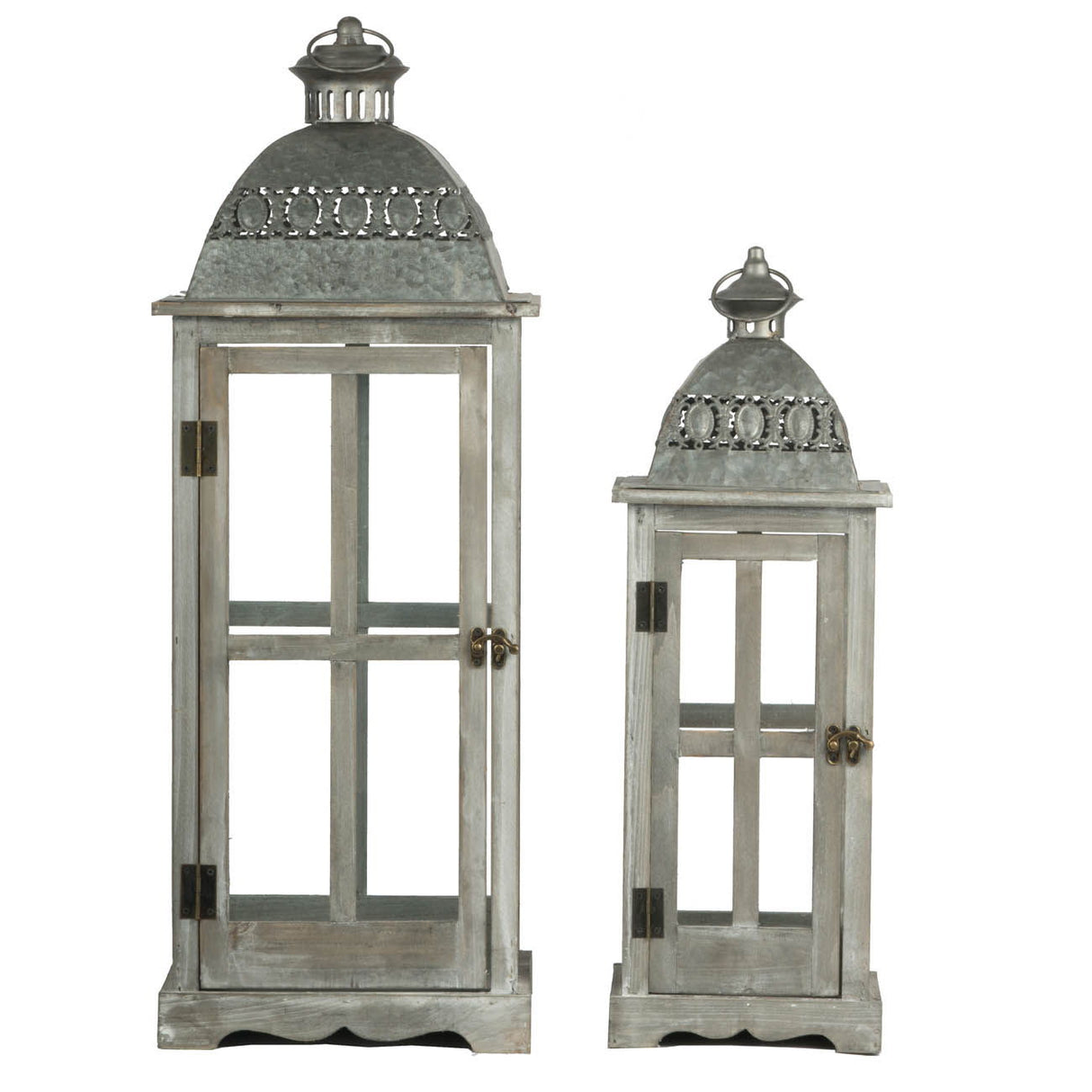 Wooden Candle Lantern Decorative Set for Indoor and Outdoor Use