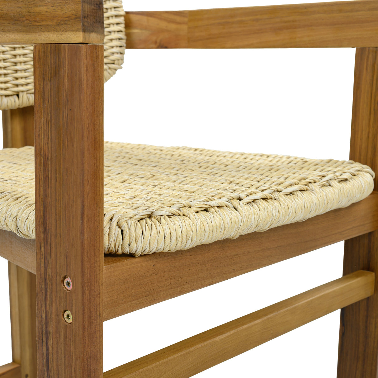 Outdoor Woven Rattan Chair Set - Two Accent Chairs
