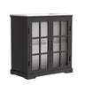 Modern Bathroom Vanity with Ceramic Sink and Tempered Blurred Glass Doors