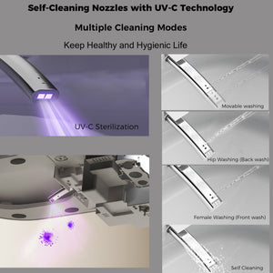 Starry Night Light Smart Toilet with Built-In Bidet