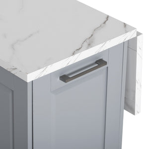 K&K Kitchen Island with Storage Tilt Trash Can Cabinet