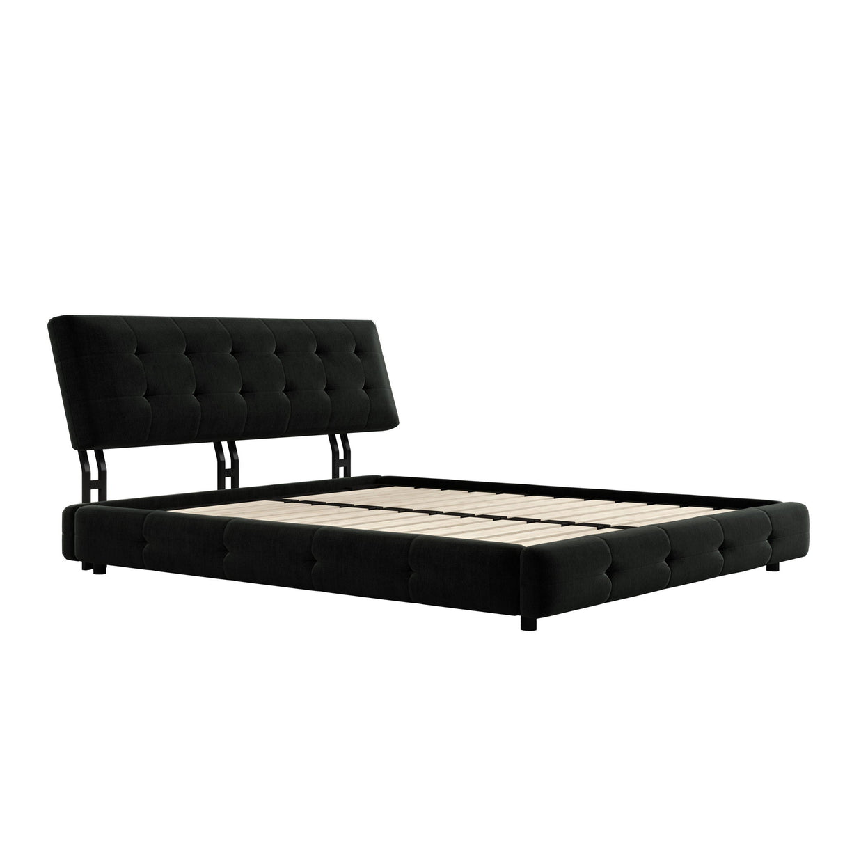 Tufted Headboard With Extra-Large Ultra-Soft Cloud Pillow Design