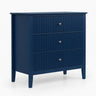 Fluted 3 Drawer Nightstand With Soft Close Slides