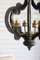 Farmhouse 6-Light Wood Chandelier Pendant Light Fixture