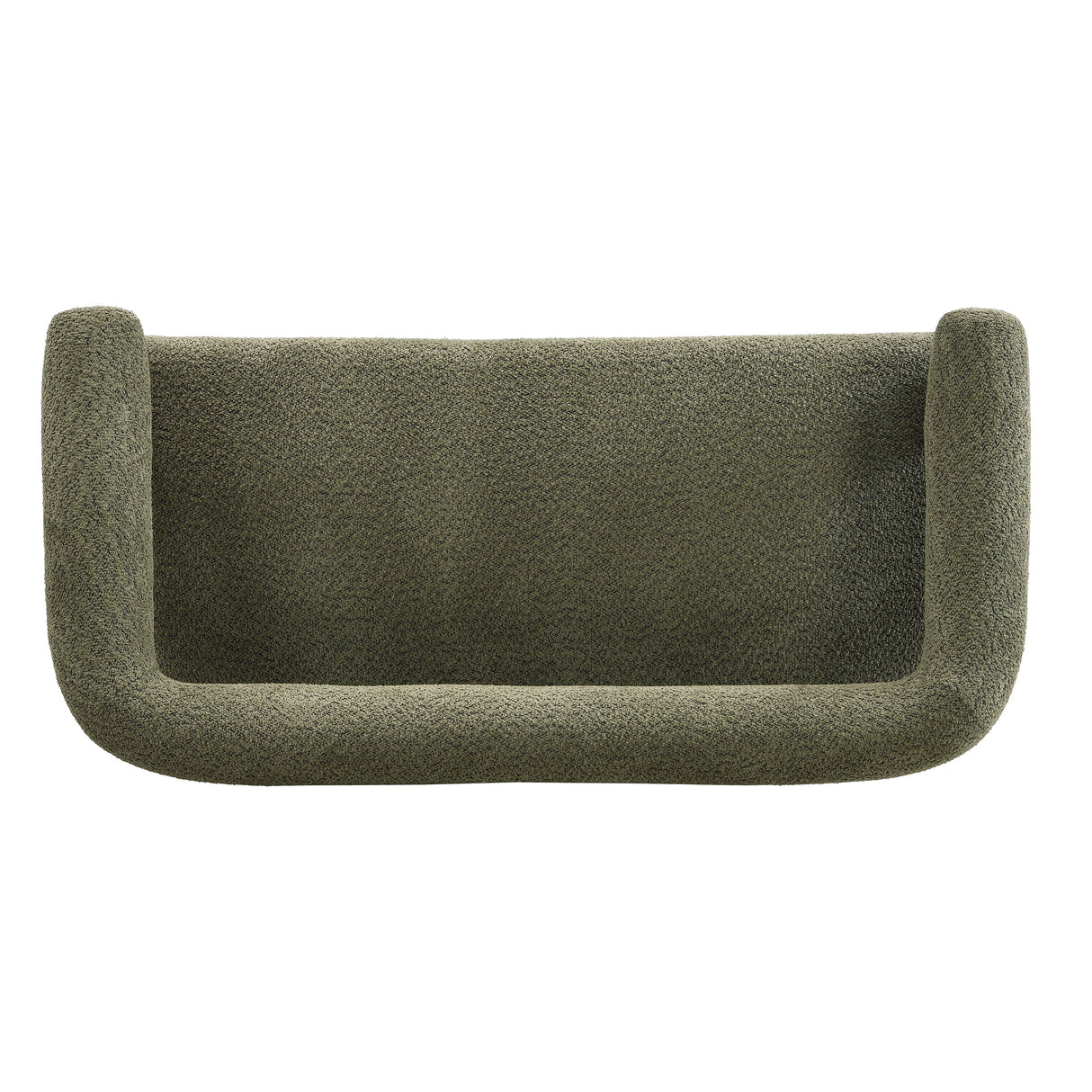Round Armrest Loveseat (Green + Brown)