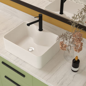Modern Ceramic Rectangular Vessel Bathroom Sink With Sleek Design
