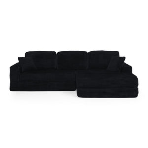 Modern Minimalist L Shape Modular Sectional Sofa, Couch