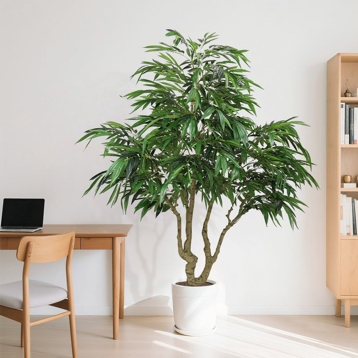 7FT Artificial Willow Tree Indoor Faux Silk Greenery Plant