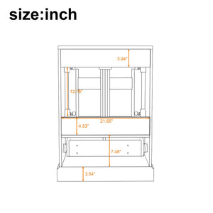 Bathroom Vanity With Sink, 1 Divided Drawer And 2 Soft Close Doors With Double Shelf