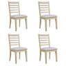 Upholstered Armless Chairs With High Ladder Back