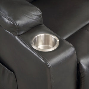 Recliner With Power Lift & Massage - Gunmetal