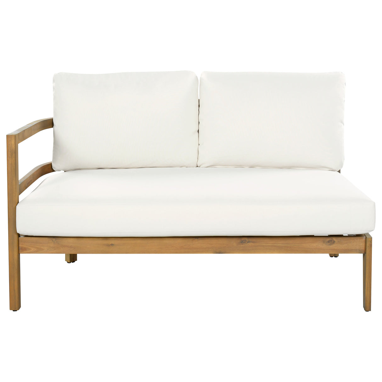 Outdoor Acacia Wood 5-Seater Sectional Sofa Set
