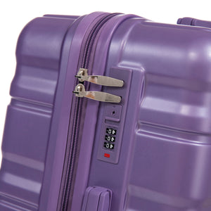 HIFINE Tourist 3-Piece ABS Spinner Wheel Luggage Set (Purple)
