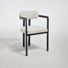 Dining Arm Chairs Set of 2 with Fabric Upholstery and Metal Legs - Green, Orange, or Beige