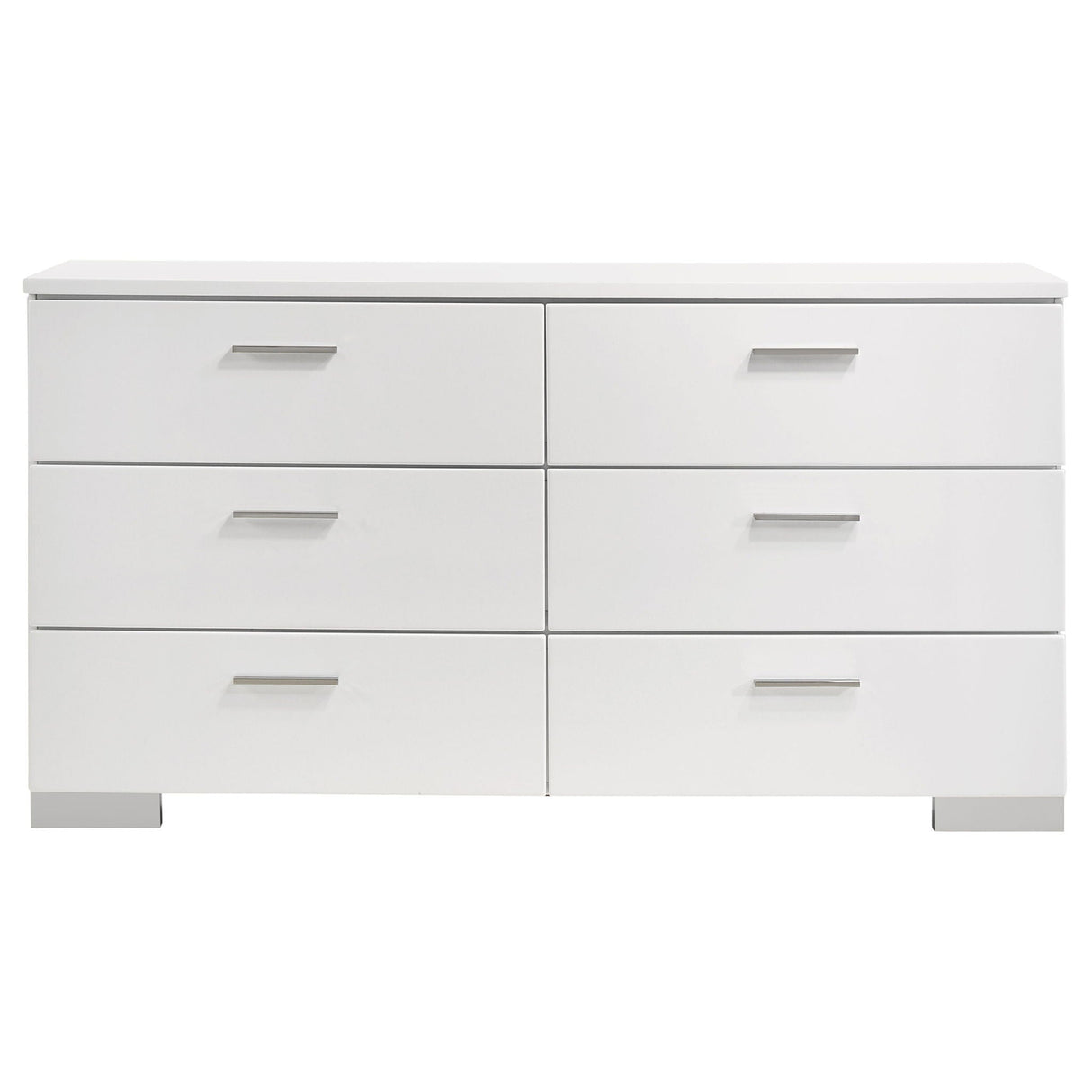 Felicity 6-drawer Dresser White High Gloss