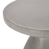 Modern Outdoor Lightweight Concrete Side Table with Hourglass Design