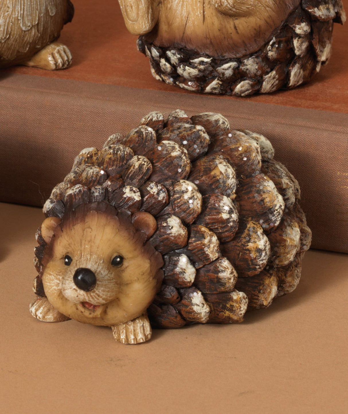 Pinecone Hedgehog - 4 Inch - Laying nose down