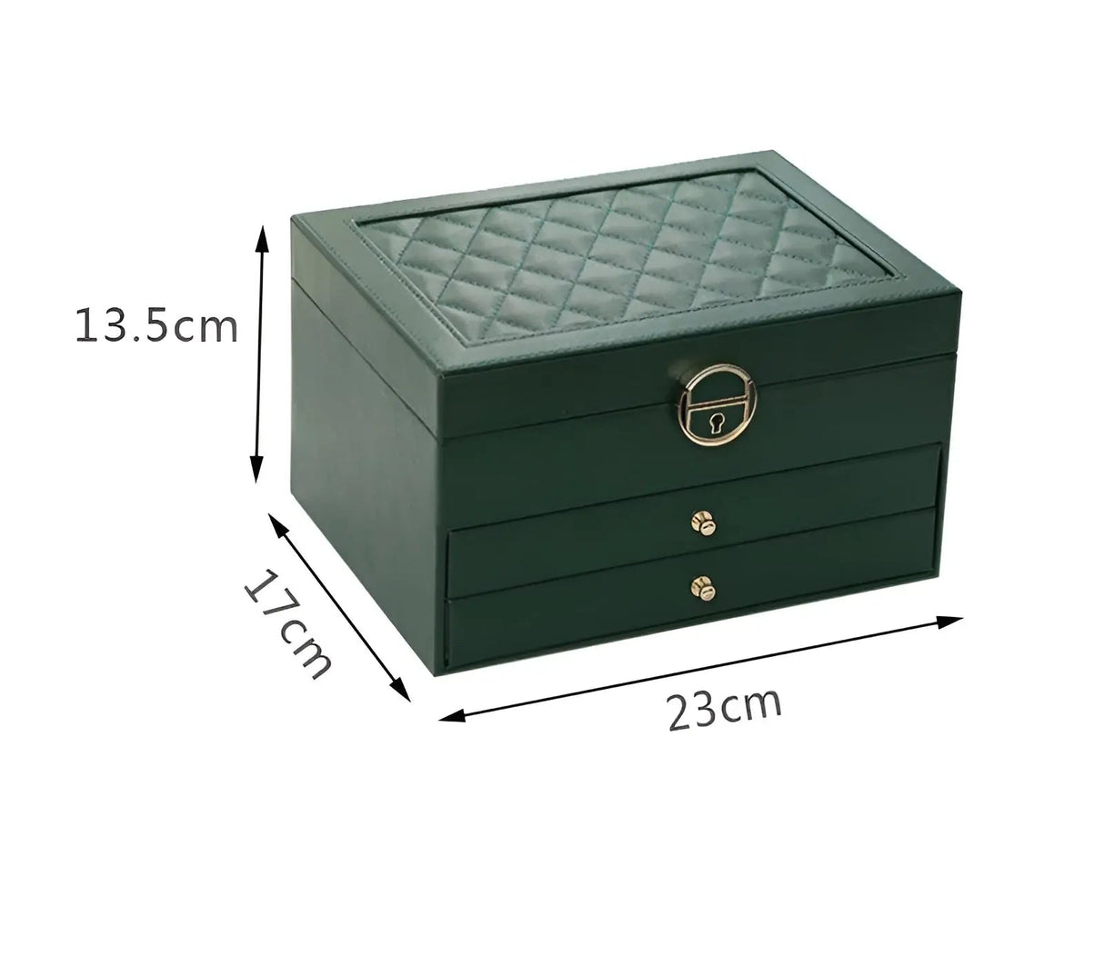 PU Leather Jewelry Box Organizer Multi Layer Jewelry Storage Case with Compartments