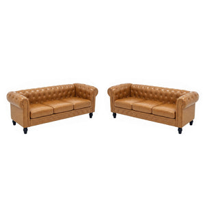 Elegant 2-Piece PU Sofa Set for Living Room