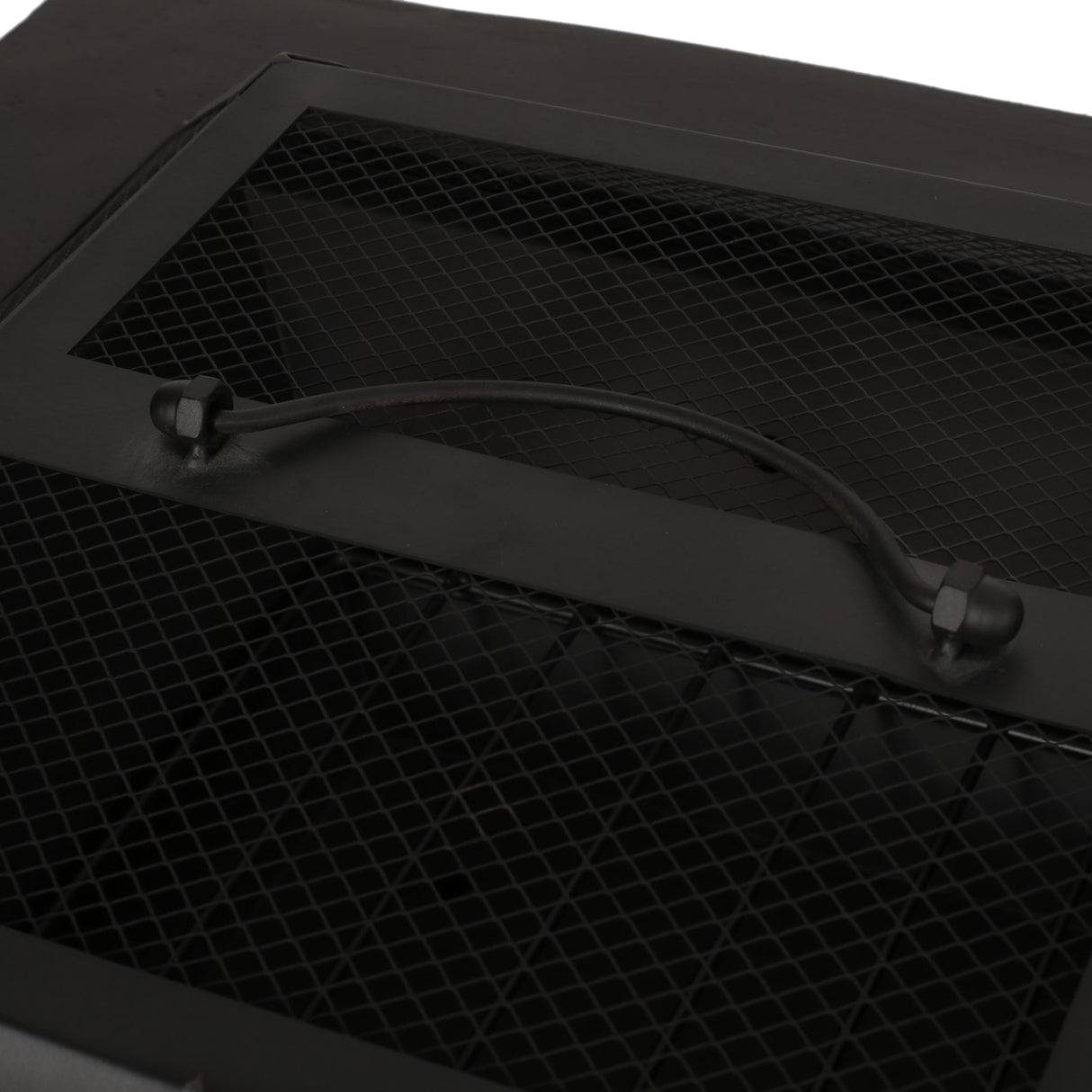 Outdoor 29' Square MgO Wood-Burning Fire Pit, Dark Gray