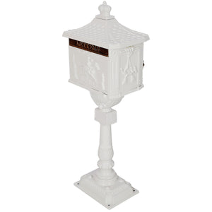 Cast Aluminum Mailbox with Durable Construction – Dark Brown, Black, or White