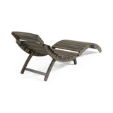 Lahaina foldable outdoor chaise lounge, grey