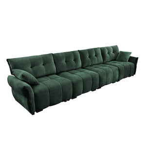 Modern 4-Seater Sofa, Solid Wood Frame In Premium Chenille