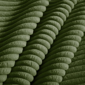 Armless Sofa with Pillow - Green Corduroy