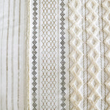 King/Cal King Cotton Printed Duvet Cover Set with Chenille