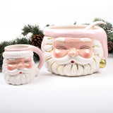 PINK SANTA PUNCH BOWL & LADLE
