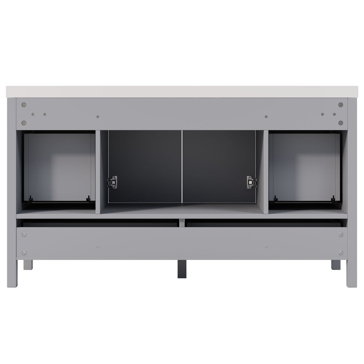 Bathroom Vanity With Separate Sink, Soft Close Doors And 4 Drawers