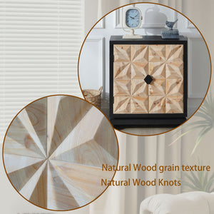 3D Geometric Double-Door Cabinet