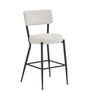 Modern Teddy Fabric Upholstered Bar Stools - Legs