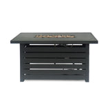 Rectangular Iron Fire Pit - 30,000BTU - Tank Cover Inside