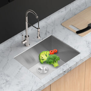 Modern Undermount Stainless Steel Kitchen Sink 16 Gauge, Deep Single Bowl