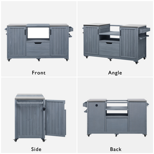 K&K 66.5" Outdoor Kitchen Island for Big Green Egg Grills