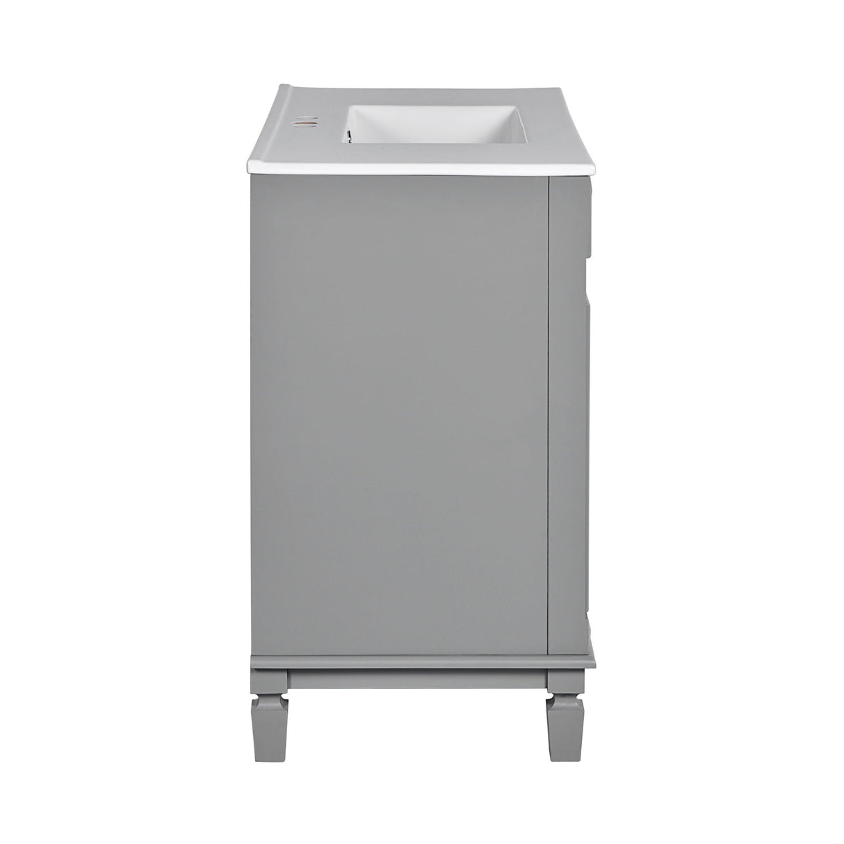 Bathroom Vanity With Top Sink, Mirror Cabinet, 2 Soft Closing Doors & 2 Drawers