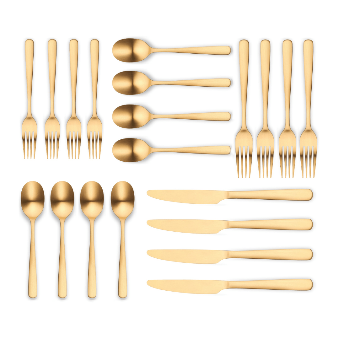 Aabbye Flatware 20 Pc Flatware Set - Available 3 Finishes - Tuesday Morning - Flatware