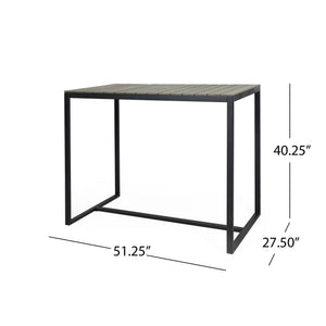 Ernesto - Outdoor Industrial Acacia Wood Bar Table
