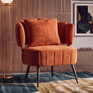Decorative Armchair With Spring Seat Cushion
