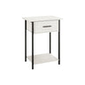 Contemporary 2 Tier Accent Table With Storage Drawer